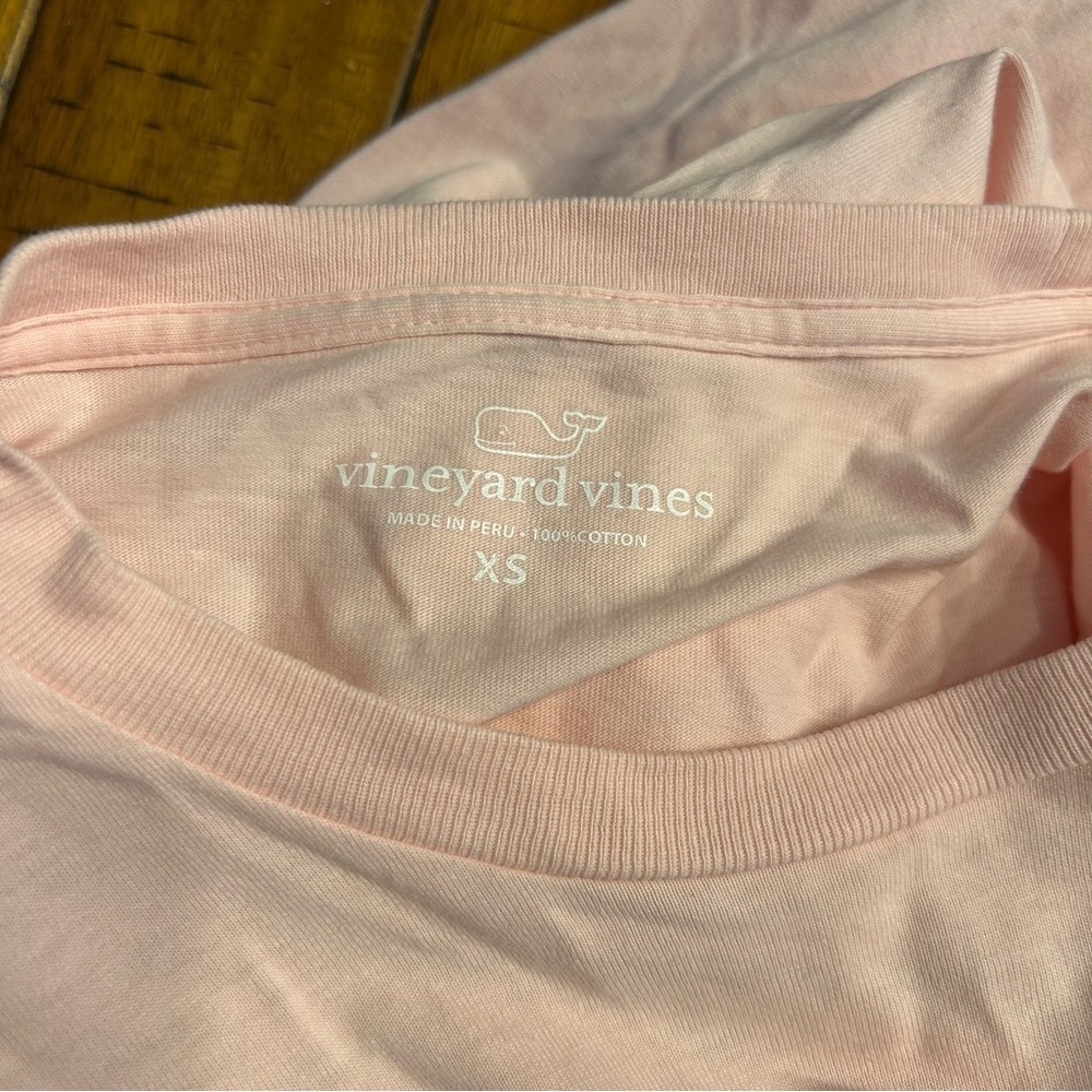 Vineyard Vines Breast Cancer Awareness Pink Long Sleeve T-Shirt, Size XS - Picture 7 of 9